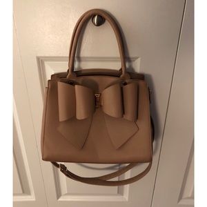Taupe Bow Purse